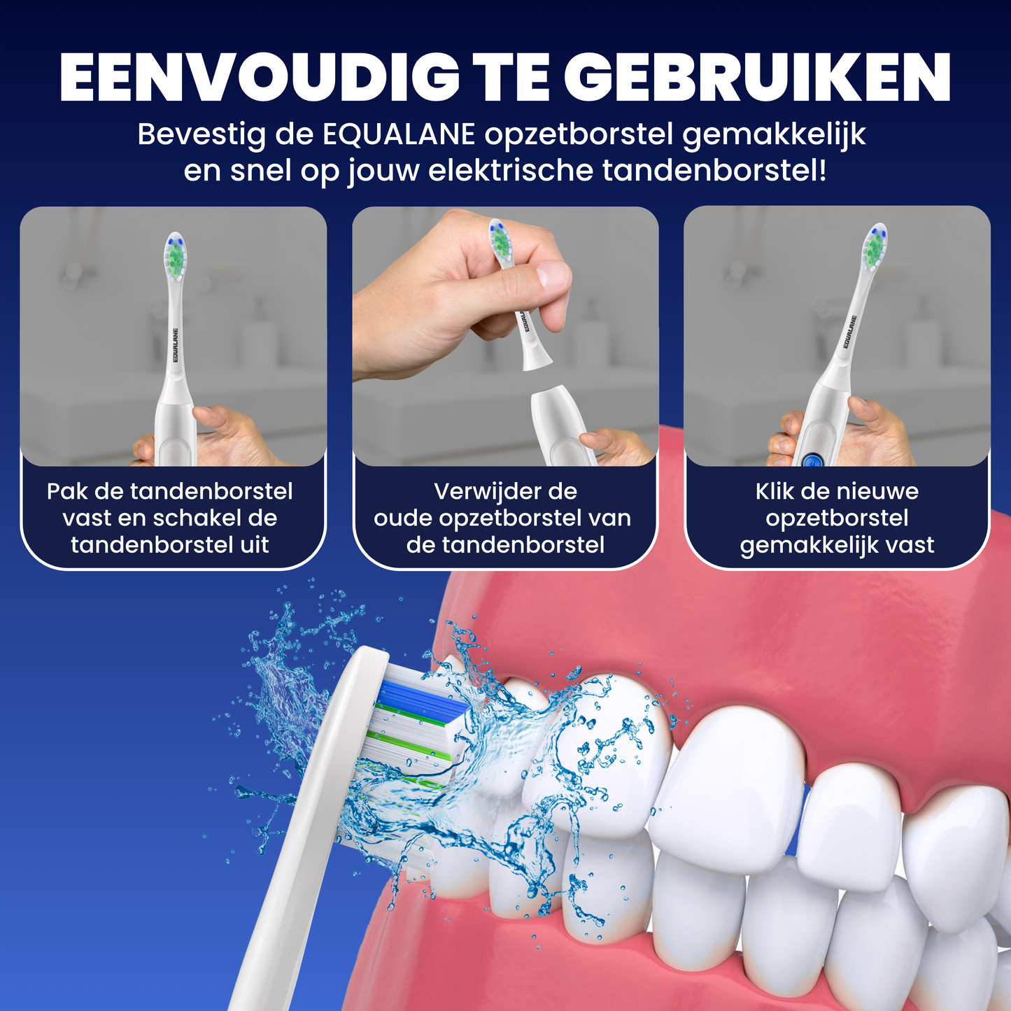 Opzetborstels geschikt voor Philips Sonicare - Normale Borstelharen - Wit - 16 Stuks