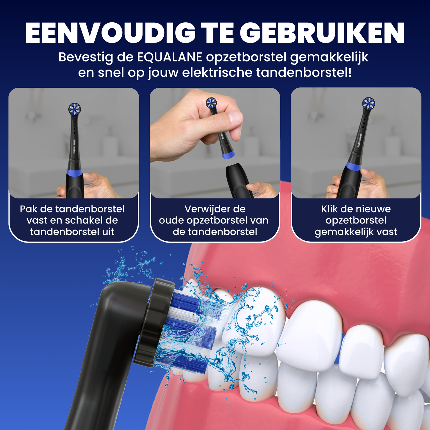 Opzetborstels geschikt voor Oral B iO tandenborstels - Normale Borstelharen - Zwart - 16 Stuks