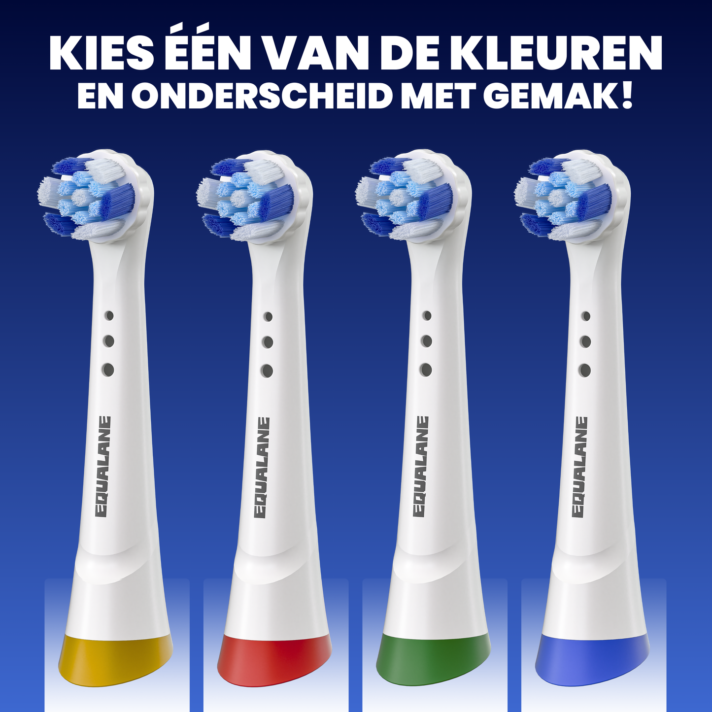 Opzetborstels geschikt voor Oral B iO tandenborstels - Schuine Borstelharen - Wit - 8 Stuks