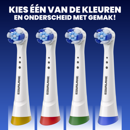 Opzetborstels geschikt voor Oral B iO tandenborstels - Schuine Borstelharen - Wit - 8 Stuks