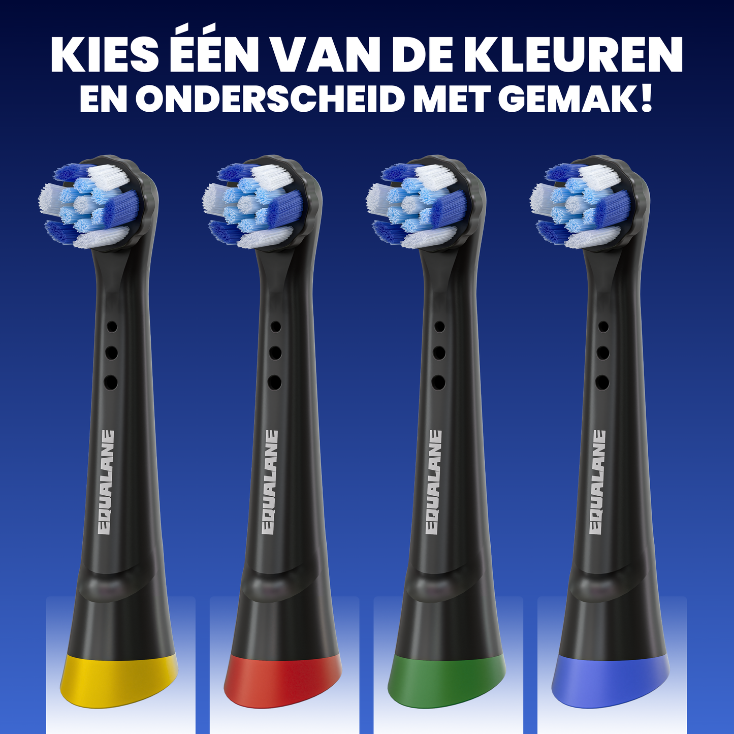 Opzetborstels geschikt voor Oral B iO tandenborstels - Schuine Borstelharen - Zwart - 24 Stuks