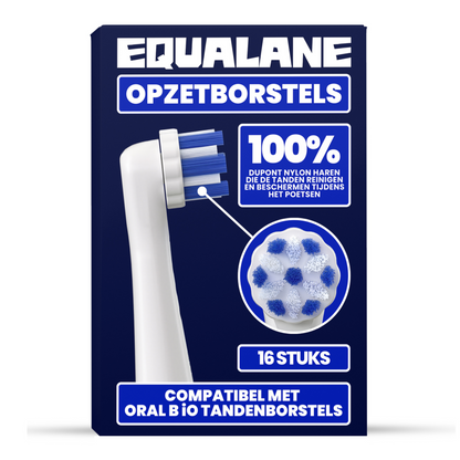 Opzetborstels geschikt voor Oral B iO tandenborstels - Normale Borstelharen - Wit - 16 Stuks
