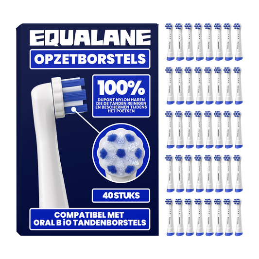 Opzetborstels geschikt voor Oral-B iO - Normale Borstelharen - Wit - 40 Stuks