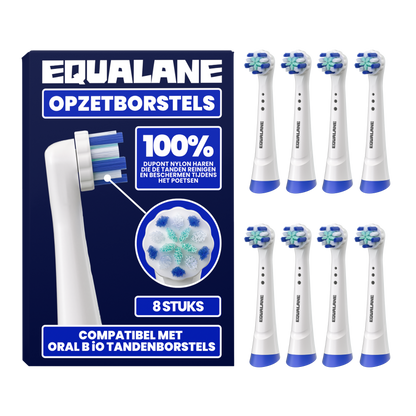 Opzetborstels geschikt voor Oral-B iO - Zachte Borstelharen - Wit - 8 Stuks