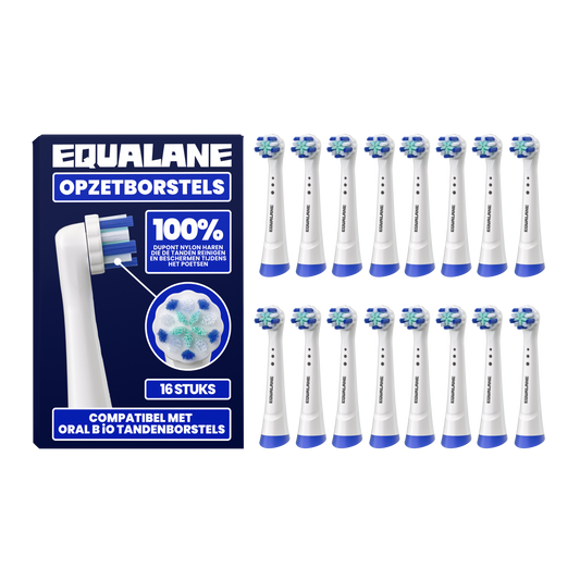 Opzetborstels geschikt voor Oral-B iO - Zachte Borstelharen - Wit - 16 Stuks