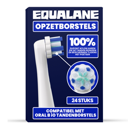 Opzetborstels geschikt voor Oral B iO tandenborstels - Zachte Borstelharen - Wit - 24 Stuks