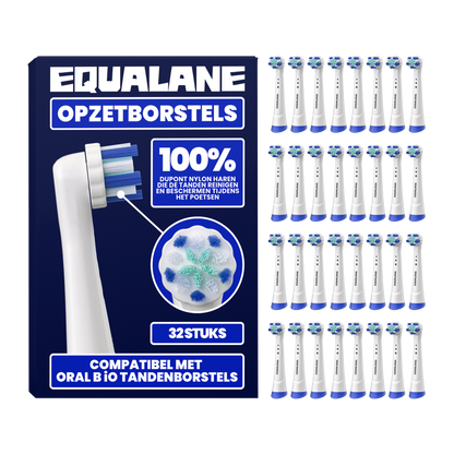 Opzetborstels geschikt voor Oral-B iO - Zachte Borstelharen - Wit - 32 Stuks