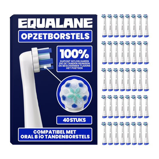 Opzetborstels geschikt voor Oral-B iO - Zachte Borstelharen - Wit - 40 Stuks