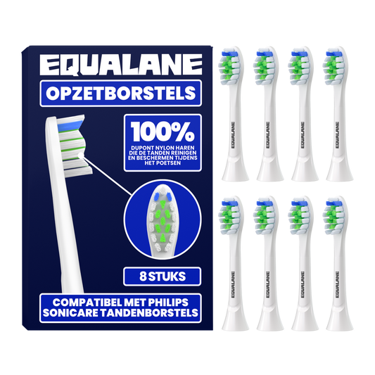 Opzetborstels geschikt voor Philips Sonicare - Normale Borstelharen - Wit - 8 Stuks