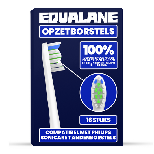 Opzetborstels geschikt voor Philips Sonicare tandenborstels - Normale Borstelharen - Wit - 16 Stuks