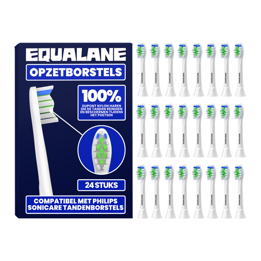 Opzetborstels geschikt voor Philips Sonicare - Normale Borstelharen - Wit - 24 Stuks