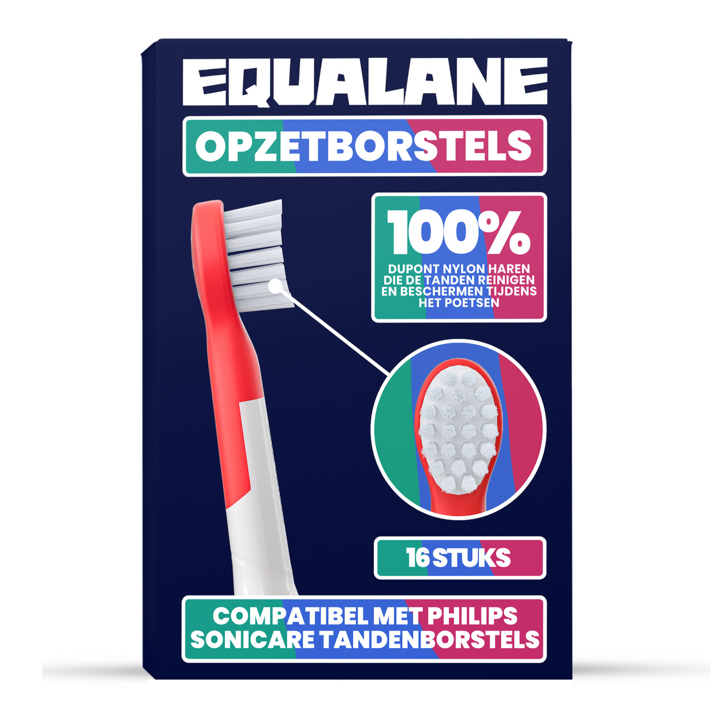Opzetborstels geschikt voor Philips Sonicare Kids Tandenborstels - Zachte Borstelharen - Rood - 16 Stuks