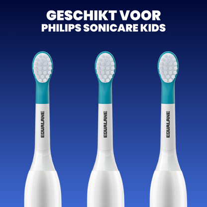 Opzetborstels geschikt voor Philips Sonicare Kids Tandenborstels - Zachte Borstelharen - Blauw - 16 Stuks