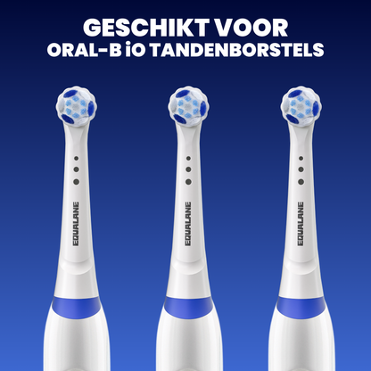 Opzetborstels geschikt voor Oral B iO tandenborstels - Schuine Borstelharen - Wit - 8 Stuks