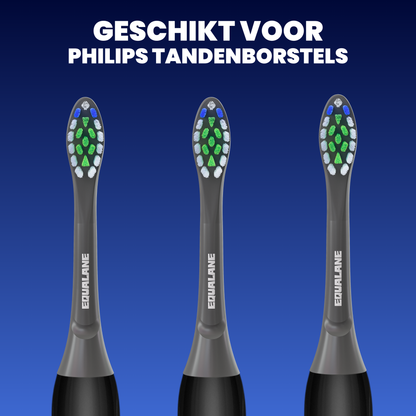 Opzetborstels geschikt voor Philips Sonicare tandenborstels - Normale Borstelharen - Zwart - 24 Stuks