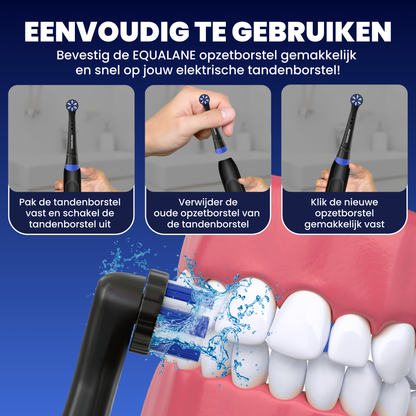 Opzetborstels geschikt voor Oral B iO tandenborstels - Normale Borstelharen - Zwart - 16 Stuks