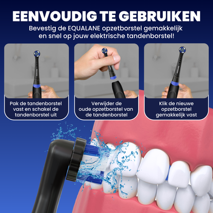 Opzetborstels geschikt voor Oral B iO tandenborstels - Schuine Borstelharen - Zwart - 24 Stuks