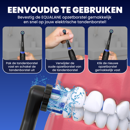 Opzetborstels geschikt voor Oral-B iO - Zachte Borstelharen - Zwart - 32 Stuks