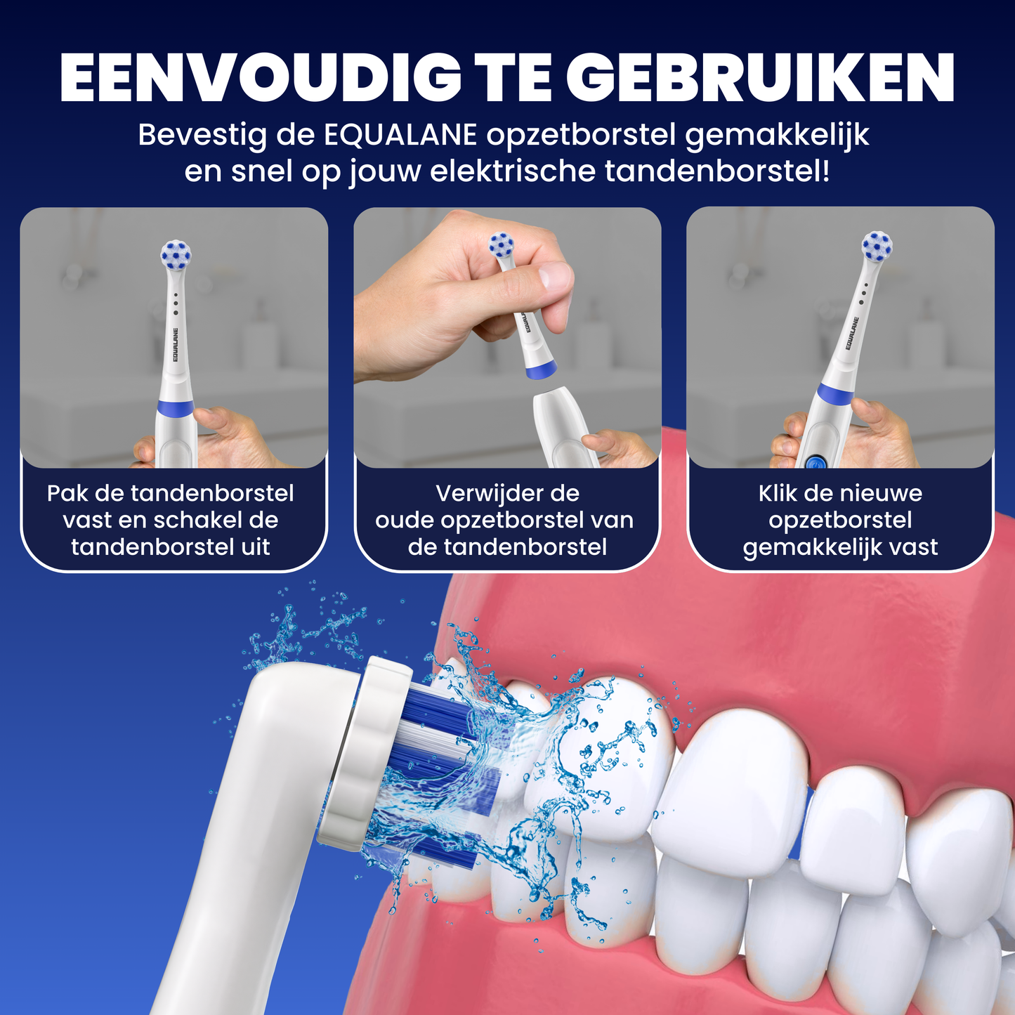 Opzetborstels geschikt voor Oral B iO tandenborstels - Normale Borstelharen - Wit - 8 Stuks