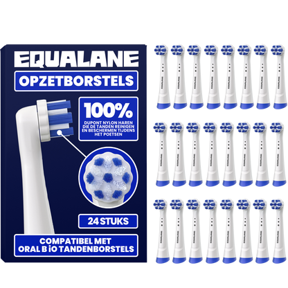 Opzetborstels geschikt voor Oral B iO tandenborstels - Normale Borstelharen - Wit - 24 Stuks