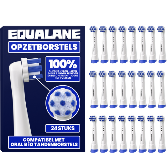 Opzetborstels geschikt voor Oral B iO tandenborstels - Normale Borstelharen - Wit - 24 Stuks