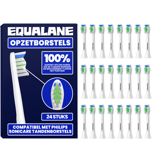 Opzetborstels geschikt voor Philips Sonicare tandenborstels - Normale Borstelharen - Wit - 24 Stuks