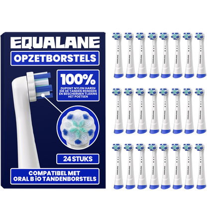 Opzetborstels geschikt voor Oral B iO tandenborstels - Zachte Borstelharen - Wit - 24 Stuks