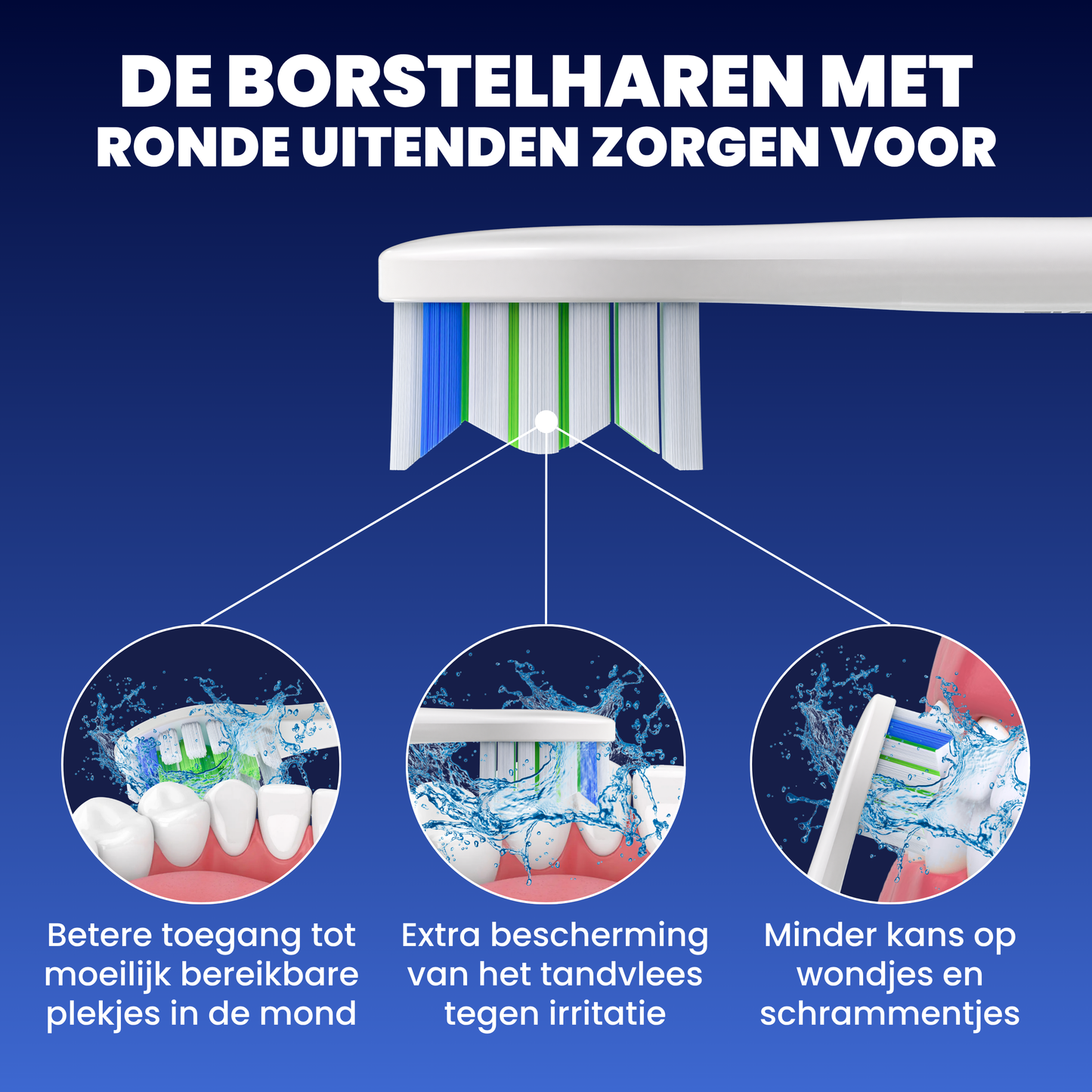 Opzetborstels geschikt voor Philips Sonicare - Normale Borstelharen - Wit - 40 Stuks