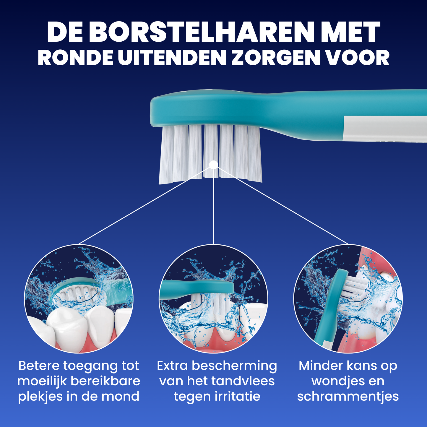 Opzetborstels geschikt voor Philips Sonicare Kids Tandenborstels - Zachte Borstelharen - Blauw - 16 Stuks