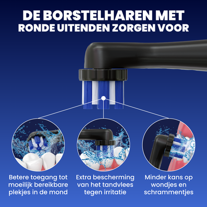 Opzetborstels geschikt voor Oral B iO tandenborstels - Normale Borstelharen - Zwart - 16 Stuks