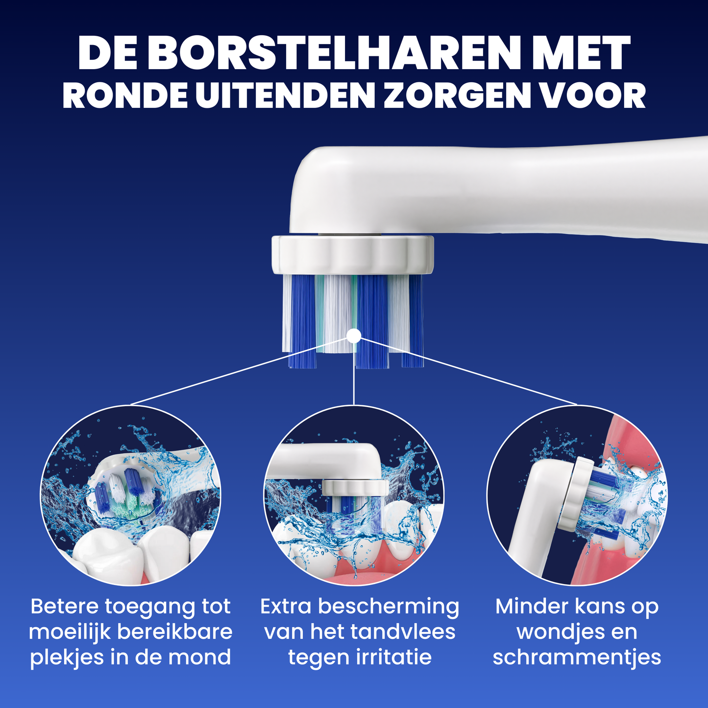 Opzetborstels geschikt voor Oral-B iO - Zachte Borstelharen - Wit - 32 Stuks