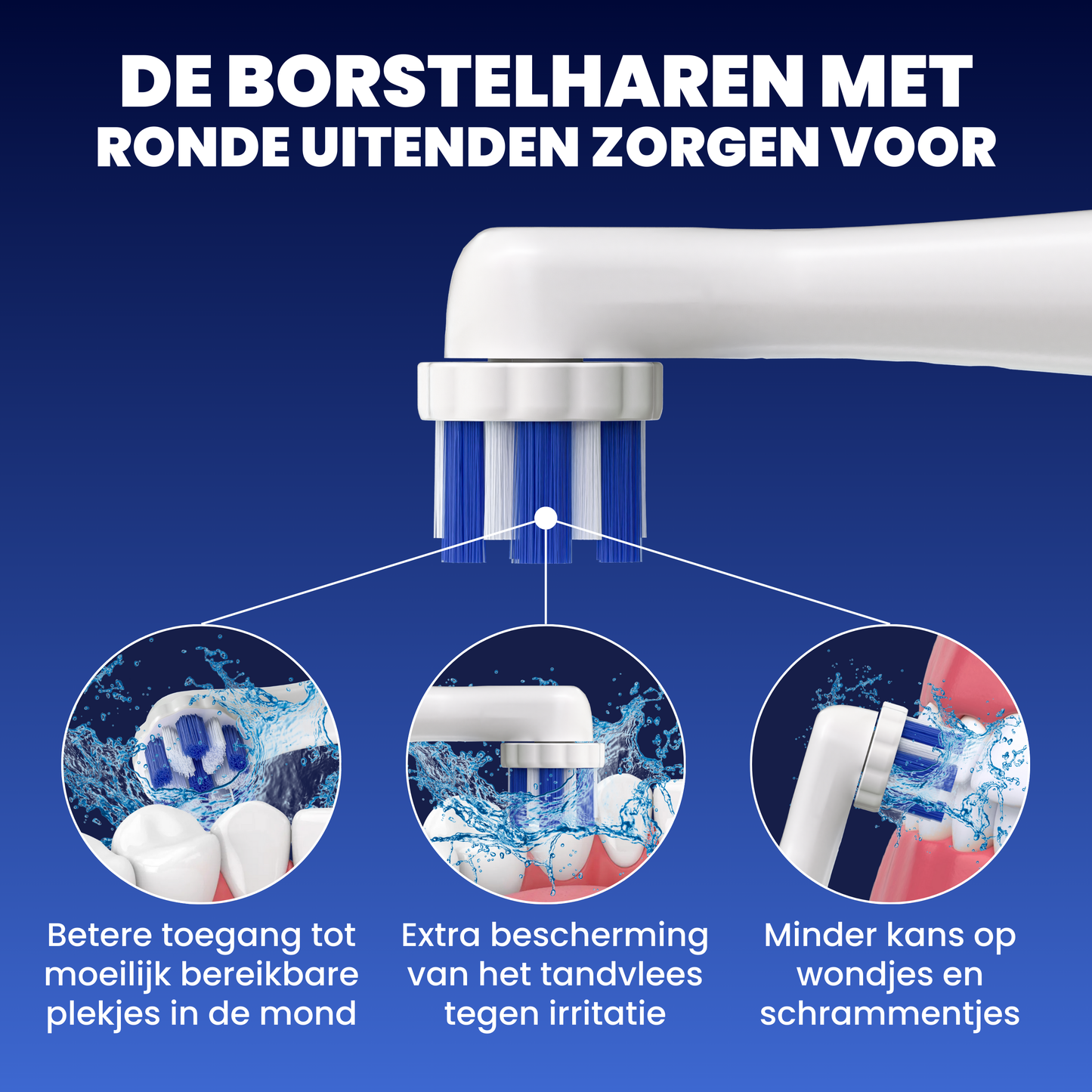 Opzetborstels geschikt voor Oral B iO tandenborstels - Normale Borstelharen - Wit - 8 Stuks