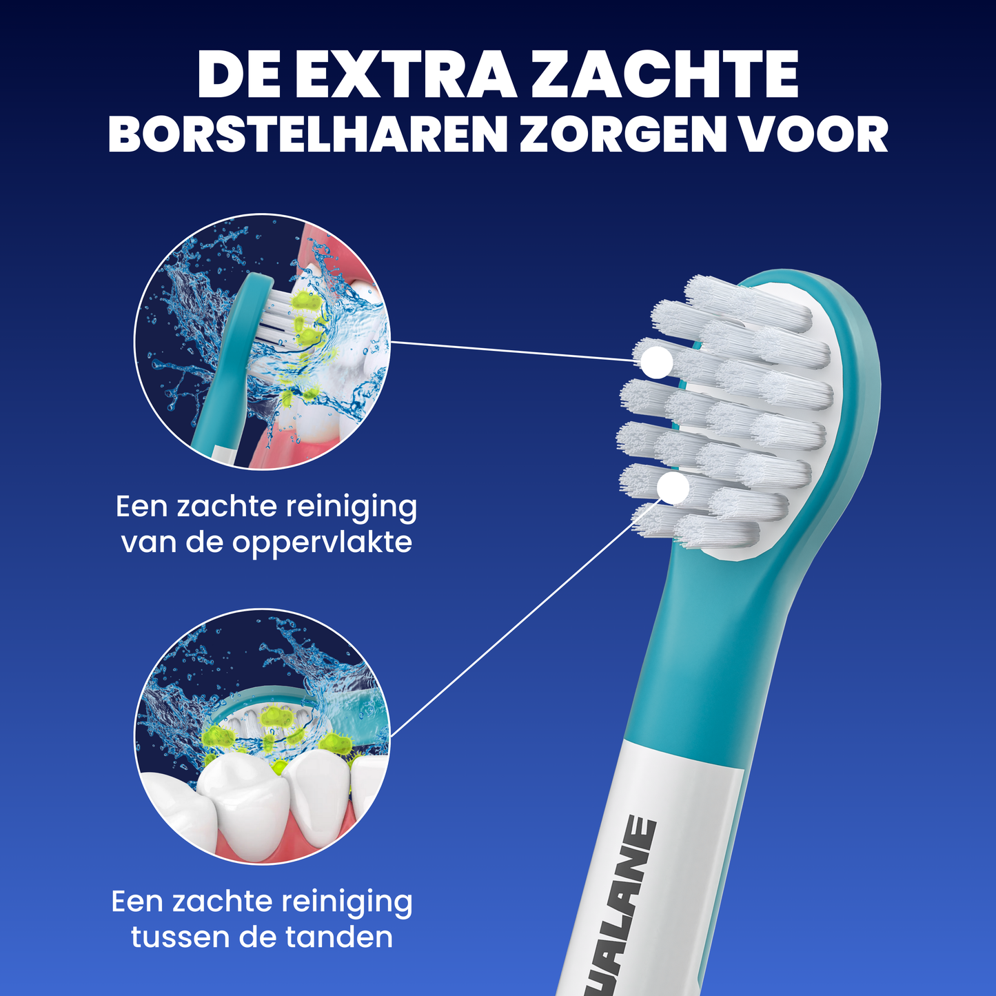 Opzetborstels geschikt voor Philips Sonicare Kids Tandenborstels - Zachte Borstelharen - Blauw - 16 Stuks
