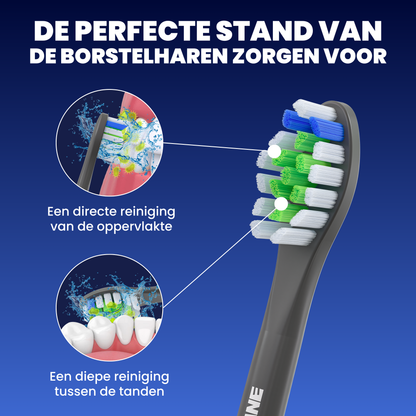 Opzetborstels geschikt voor Philips Sonicare - Normale Borstelharen - Zwart - 32 Stuks