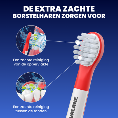 Opzetborstels geschikt voor Philips Sonicare Kids Tandenborstels - Zachte Borstelharen - Rood - 16 Stuks