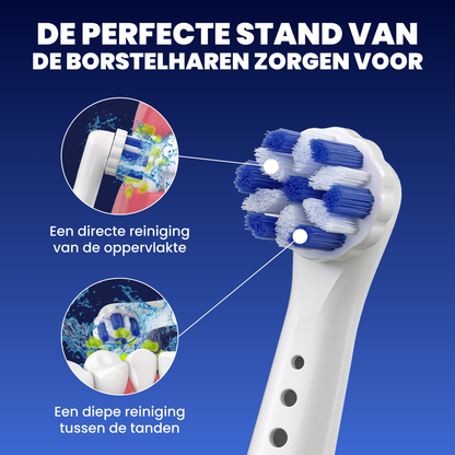 Opzetborstels geschikt voor Oral B iO tandenborstels - Normale Borstelharen - Wit - 8 Stuks