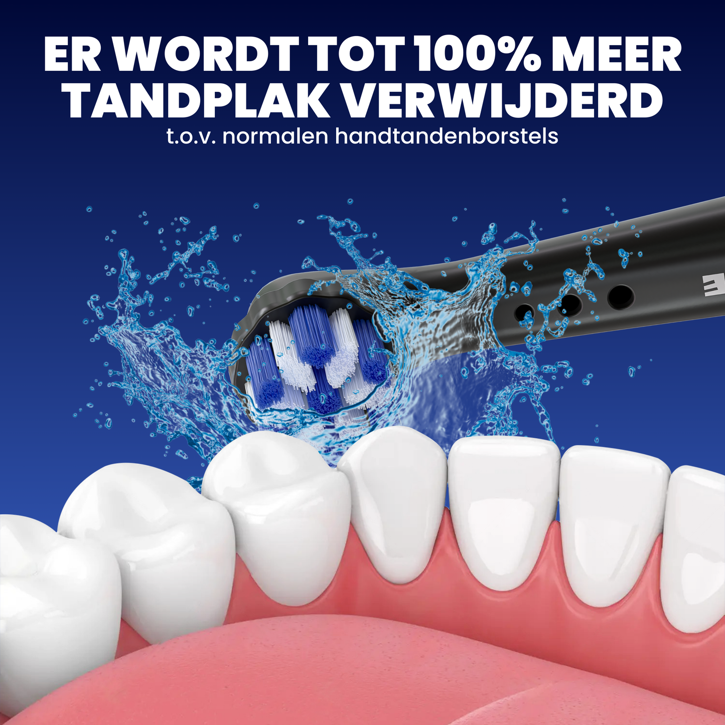 Opzetborstels geschikt voor Oral-B iO - Normale Borstelharen - Zwart - 40 Stuks