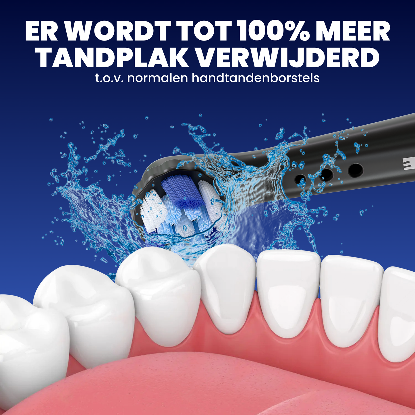 Opzetborstels geschikt voor Oral B iO tandenborstels - Schuine Borstelharen - Zwart - 24 Stuks